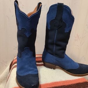 American Rebel Elvis Presley blue suede boots. Size 9